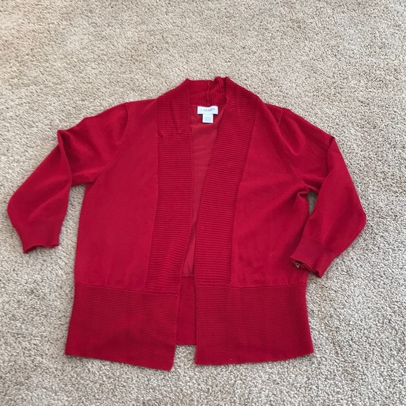 Carmen Marc Volvo red large open cardigan - Picture 8 of 8